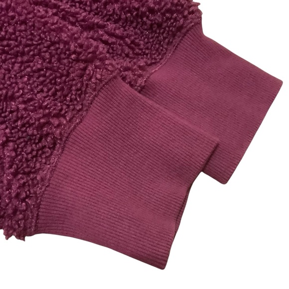 NORTHERN REFLECTIONS DEEP PLUM PURPLE HALF ZIP DEEP PILE FLEECE SWEATER/Size M - Picture 9 of 13
